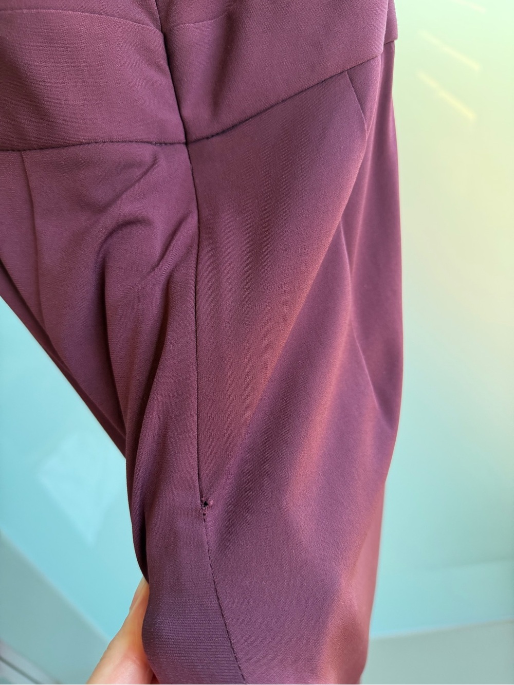Katie May Never Cross Split Leg Maroon Jumpsuit - Picture 5 of 6